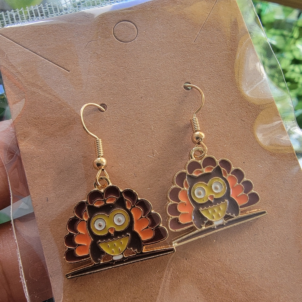 🍁8 Final!! Owl Earrings Fall Earrings